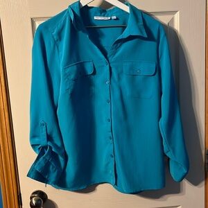 Long Sleeve Blue Top